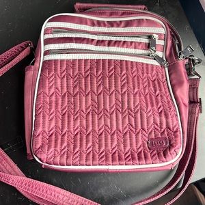 Lug Boxcar Convertible Crossbody Bag Wine Red
